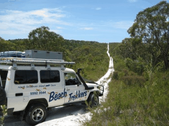 Beach trekkers North Stradbroke Island - Foster Accommodation