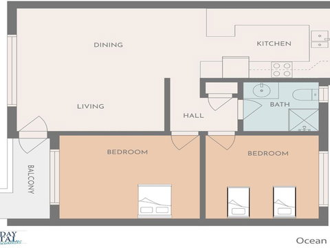 Ocean Blue Apartment Three Apartment On 2nd Level - Foster Accommodation 6