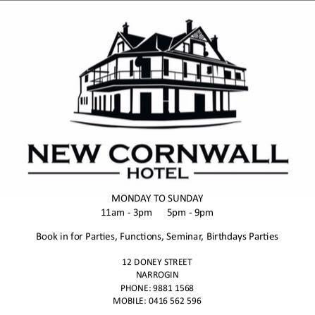 New Cornwall Hotel - Foster Accommodation 3