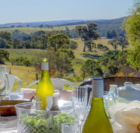 The Farmhouse - grape vines and rolling green hills - Foster Accommodation