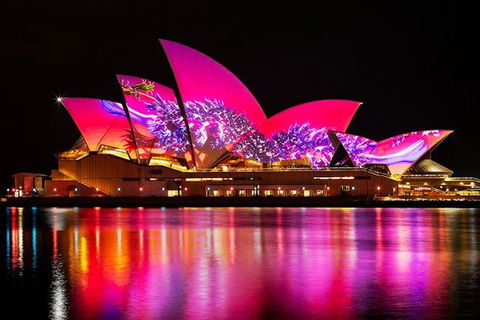Vivid 90-Minute Sydney Harbour Small Group Catamaran Cruise - Foster Accommodation 1